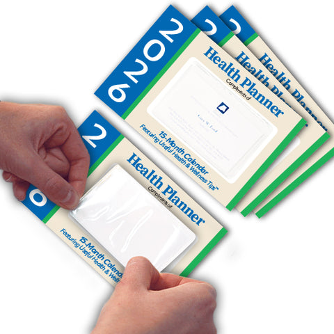 15-Month 2026 Sr. Health Pocket Calendar with FREE Front Cover Business Card Holders